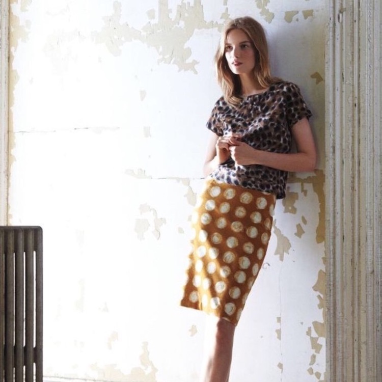 Anthropologie Maeve Corduroy Dot Pencil Skirts